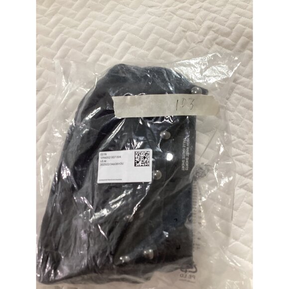 H&M Divided Womens High Waist Black Studded Denim Shorts Size 8 Streetwear New - Picture 10 of 10